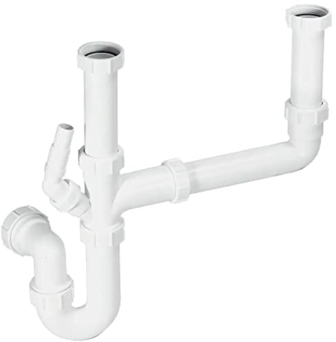 McAlpine SK2 Standard Double Bowl Waste Kit with 1.5 x 75mm Water Seal P Trap - Pack of 1.