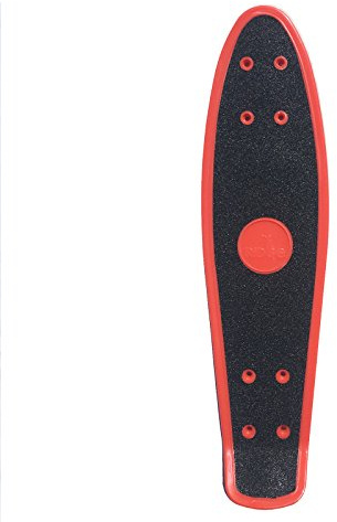 Ridge Skateboards - 56 cm (22 tum) cruiser-däck med grepptejp - Endast däck, röd