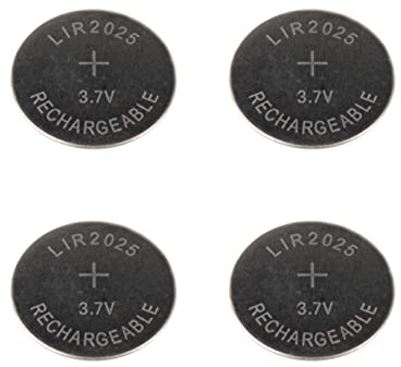 Girafus knappcellsbatteri 4 x LIR2025 knappbatterier laddningsbar 3,7 V / 40 mAh/ersätter CR2025 knappcellsbatteri – knapp cell för t.ex. : Moderkort, miniräknare, cykeldator, ljusgenerator