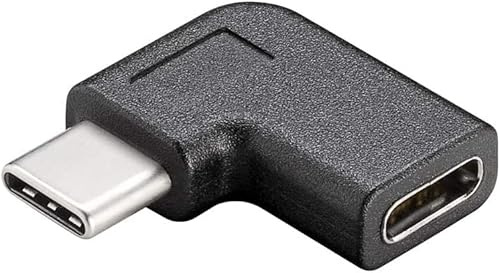 CABLEPELADO Adaptateur USB C Coudé Droite | Adaptateur USB C 90° | Coupleur USB C Angle | Transfert de données jusqu'à 10 Gbit/s | Mâle à Femelle | Convient pour ordinateur portable Tablet téléphone