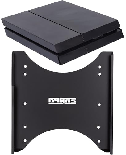 Dynas Wall Mount For PS4 Original Console (NOT For Slim or Pro Models) – Compabile PlayStation 4 Wall Mount, Zero WiFi Signal Loss – Keeps Box Cool & Hidden – Includes Fixtures & Fittings (Black)