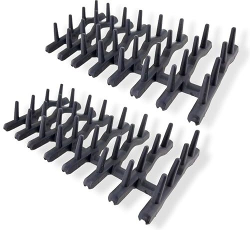 DL-pro 2 x övre korgsats för AEG Electrolux 138018410/9 1380184109 138018400/0 1380184000 gummidorn 175 x 80 x 30 mm för diskmaskin övre korg