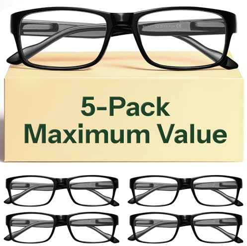 Gaoye 5-pack läsglasögon män/kvinnor med blåljusfilter glasögon läshjälp för kvinnor män