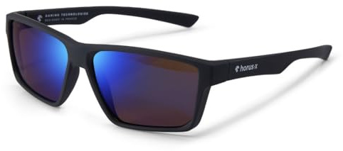 Horus X • Lunettes de soleil anti lumière bleue Homme Femme | Protection UV400 Bloque 100% UV | Lunette de soleil légère Rectangulaire