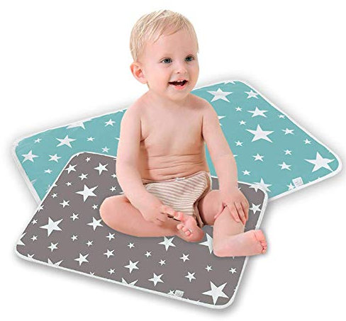 TOPINCN wasserdichte Babybettunterlage, 2 STÜCKE Weiche Baumwolle Kinder Kleinkind Wiederverwendbare Inkontinenzunterlagen, Unterlage Für Baby Kleinkinder Kinder Und Erwachsene