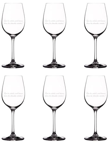 Copa de vino personalizada (Juego de 6) Mabouteille.fr - Copa de vino grabado en vidrio para un servicio de caja de vino único con nombre, mensaje, logo… [ Copa de vino personalizado]