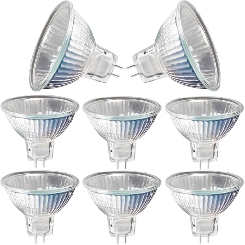 IuulFex MR16 Halogen Light Bulbs 8 Pack, 12V 50W GU5.3 Spotlight Bulbs for Ceiling Lights, Dimmable 2 Pin Halogen MR16 Bulbs 2700K Warm White