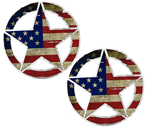 TINEASUR 2stücke Aufkleber Mit Amerikanischer Flagge Fürs Auto Autotüraufkleber Aus Vinyl Lichtbeständig Für Lkws Suvs Boote Laptops Oder Schreibtische Einfach Anzuwenden Kleben Für Militär