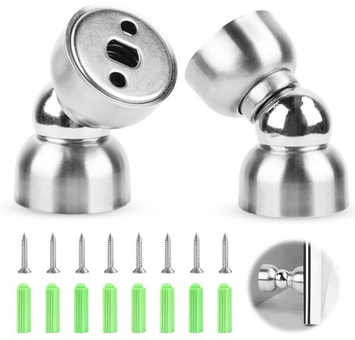 Fonyet 2 Stück Magnetischer Türstopper Edelstahl mit Einrasten Mini Magnet und Verdeckter Schraubbefestigung für Schlafzimmer Büro