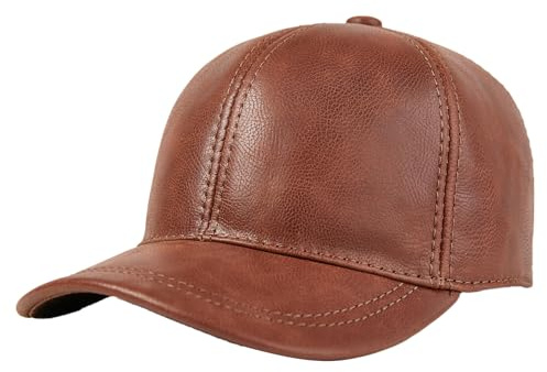 HAPPYPOP Leder Baseballmütze Basecap Baseballcap Mützen Winter Caps Kappe Herren Einstellbare Retro Baseball Hut Freizeit Cap modischste Vintage Golf Sport Outdoor