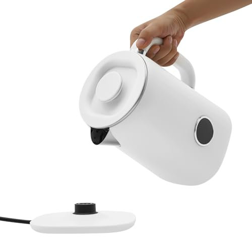 Bollitore elettrico in acciaio inox, 1,7 l, touch screen digitale, temperatura di mantenimento regolabile, coperchio rimovibile, 1500 W, cottura rapida