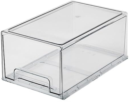 Cassetto per frigorifero efficiente con scomparti multipli per classificare alimenti, contenitore sigillato trasparente con vassoio per uova