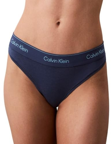 Calvin Klein dam stretch string string, Blå (mörk denim), M