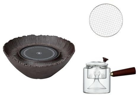 Stufa elettrica in ceramica per interni, bollitore per tè - fornello + pentola con manico laterale
