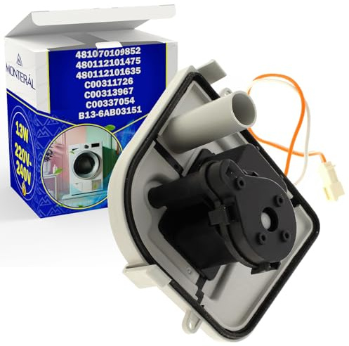 Pompe Condensat pour Seche Linge 13W 220V-240V 481070109852 C00311726 | pour Whirlpool B13-6AB03151 pour Hanyu - Garantie de 10 Ans - MONTERAL