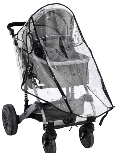 1 Pc Universal Rain Cover for Pushchair Transparent and Durable Rain Covers for Pram Easy to Store Universal Pram Rain Cover Suitable for Most Pushchair