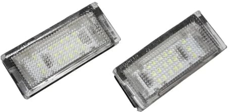 Kennzeichenbeleuchtung, Kennzeichenleuchte 2 STÜCKE Weiß Kennzeichenbeleuchtung Lampe Passend für BMW 3er E46 4D 1998-2003 5D 1998-2005 Fehlerfrei