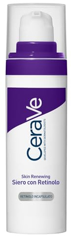 CeraVe Skin Renewing Retinol-Serum, für Haut mit den ersten Anzeichen des Alters, reduziert Falten und feine Linien, mit verkapseltem Retinol, 3 essentiellen Ceramiden und Hyaluronsäure, 30 ml