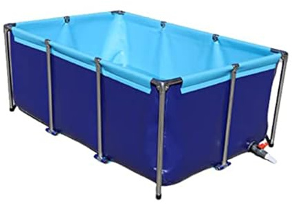 Bassin à poissons pliable robuste en PVC pour l'intérieur et l'extérieur pour koï et tortues (2 x 1 x 0,7 m) pour jardins et arrière-cours