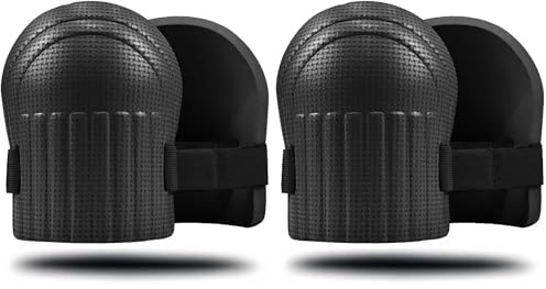 Nicoman Kneepads, Garden Durable Knee Pads Waterproof EVA Foam Kneepads Knee Protectors With Adjustable Strap (Black) (Pack of 2)