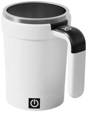 Tasse À Café Auto-mélangeuse – Tasse À Agitation Automatique, 380 Ml Rechargeable Avec Affichage De La Température | Pour Le Lait, Le Cacao, Les Boissons, L'anniversaire, Noël, Le Café, Le Bar