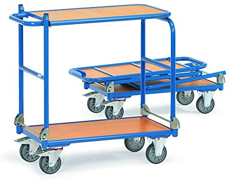 fetra 1141 Tischwagen KW 14, 2 Etagen, klappbare Tischplattform
