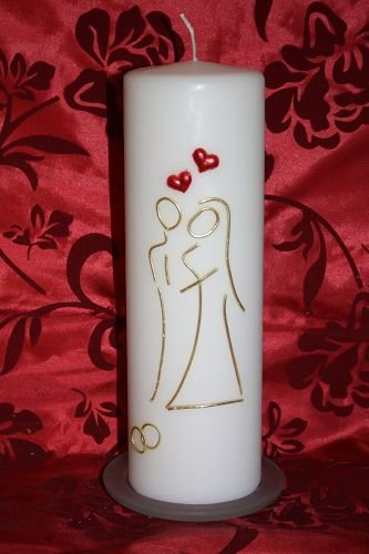 Hochzeitskerze mit Namen & Datum H-81