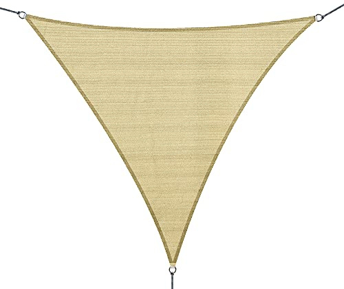 Outsunny Tenda Parasole Esterno Protezione Solare Triangolare Tenda a Vela Ottone 3x3x3m