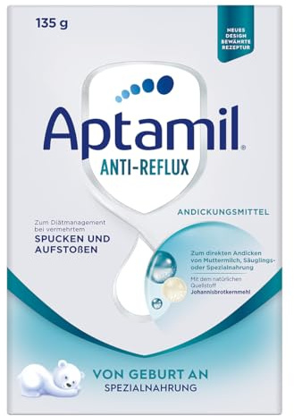 Aptamil Anti-Reflux - Komplettnahrung von Geburt an, Zum Diät Management, Bei Spucken & Aufstoßen, Babynahrung, Milchpulver, 1x 135 g