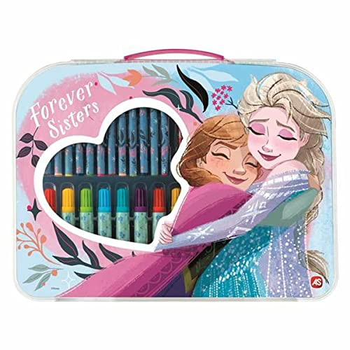 Kunstset mit Koffer, Buntstifte Frozen II