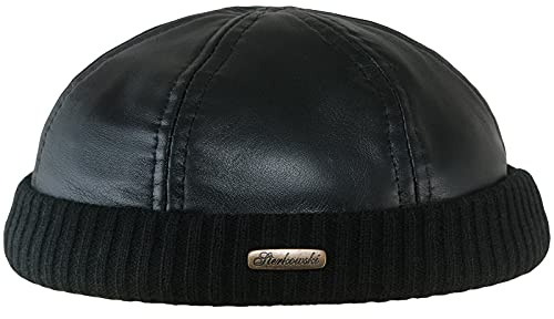 Sterkowski Leder Dockermütze Wintermütze Beanie