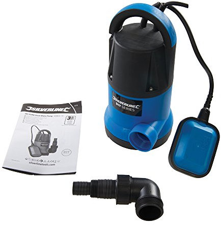 Silverline 752782 Pompe submersible à eau propre, 250 W, Bleu