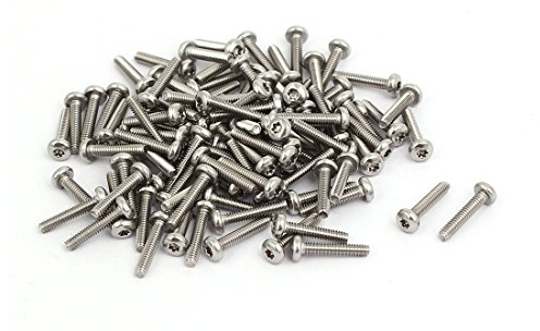 sourcing map 100 Stück 304 Edelstahl Flachkopf Innensechskantschraube Maschinenschraube M2x10mm de