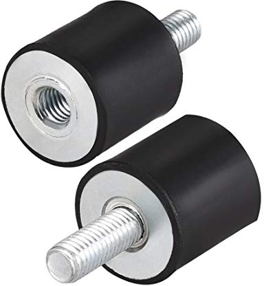 sourcing map 2Stk.M8 Stecker Buchse Gummilager Stoßdämpfer für Motor Generator Kompressor Garage Umkehrosmosepumpe Schlagluftgenerator Autospulen D25mmxH25mm