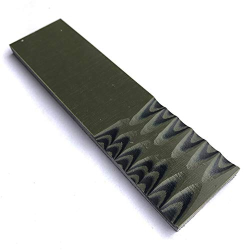 Aibote G10 Glasfasermesser Griffmaterial, 2er-Set G-10 Plattenwaagen Messer Benutzerdefinierte DIY-Werkzeuge für die Messerherstellung Leere Klingen (schwarz grün) (4.7x 1.6x 0.3)