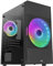 Aerocool ATOMICLITE V1, Boîtier de Jeu Micro-ATX, Mesh Avant+2 Ventilateurs FRGB, Noir