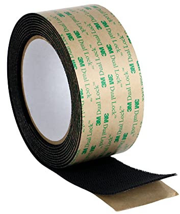 3M Cierre recerrable de perfil bajo de doble bloqueo [Negro] (SJ4575): 2 in. x 10 ft. (Negro)