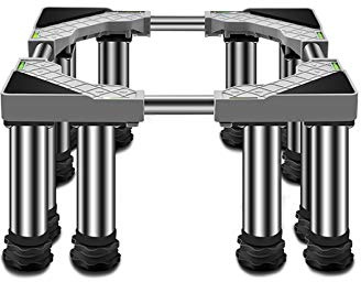 Adjustable Washer Pedestals & Frames Height 14-17cm Washing Machine Base Stand Telescopic Width 36-55cm Refrigerator Dryer Floor Trays Anti-rust Prevent Scratch Dent - 400kg (12Legs,14-17cm)