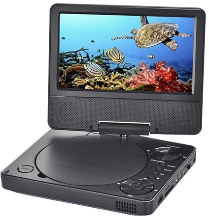 Mini Lettore DVD Portatile Da 9,5 Pollici Con Schermo Da 7 Pollici, Lettore DVD CD HD For L'apprendimento Degli Studenti Facile Da Usare
