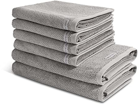 Ross - 6 teiliges Frottier-Set - Selection Bio-Baumwolle (4 X Handtuch 2 X Duschtuch im Set) - 540 g/m2 - Baumwolle - Frottee - saugstark - weich und flauschig - Flanell
