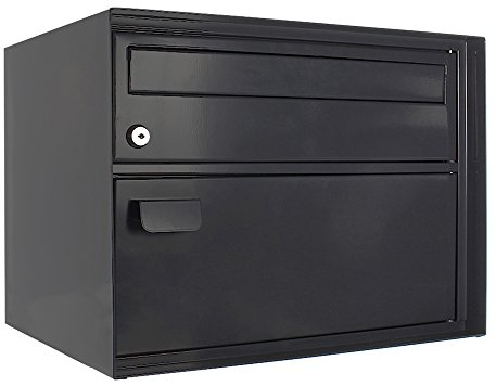 Rottner K10341 cassetta postale per pacchi Enzian con fessura di inserimento, serratura a cilindro con 2 chiavi, chiusura del vano di deposito pacchi mediante serratura a scatto, antracite
