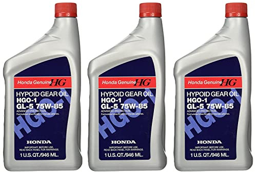 Genuine OEM Hypoid Gear Oil HGP-1 GL-5 75W-85 Advanced Protection 1qt (3x1qt) for Acura Honda