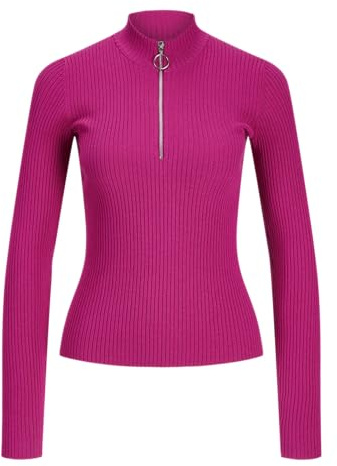 JJXX Jxzoma - Pantaloni Aderenti con Mezza Zip Top in Maglia Donna (Pacco da 1)