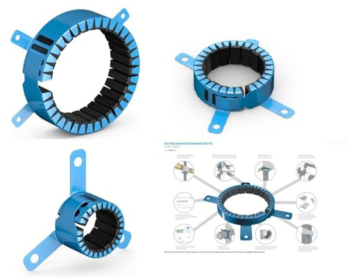 CONEL Brandschutzmanschette CONEL FLAM inkl. Dämmung bei gerader Durchführung DN 32 bis 160 mm (DN 40 | 40-46 mm Rohr)