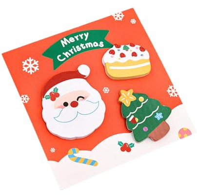 NIHUIFA Cartoon Mini Haftnotizen Weihnachten Notizzettel Papier 20 Blatt/Block Erinnerung auf Kalender Planer Notizbuch Kühlschrank Computer Student Geschenke