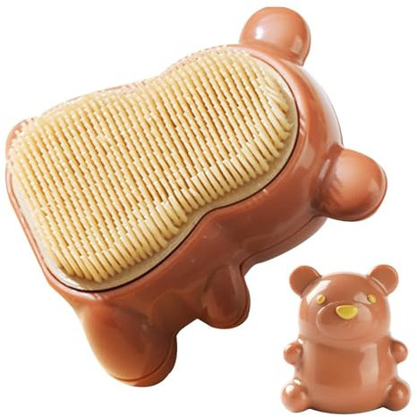 Spazzola per Unghie a Forma di Orso, Spazzole per Unghie a Mano, Spazzola per Unghie per Bambini, Spazzola per Pulizia Unghie con Setole Morbide Facile da Afferrare