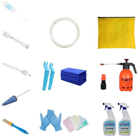 Condizionatore split – Kit di pulizia AC da 16 pezzi | Copertura per condizionatore | Pulizia condizionatore a tenuta stagna | Sacchetto di protezione per pulizia a parete | Pulizia condizionatore