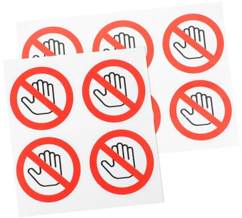 STOBOK 10stücke Berühren Warnschilder Abnehmbare Selbstklebende Etikett Aufkleber Warnung Aufkleber Schild Kein Berühren Für Fabriken Maschinen