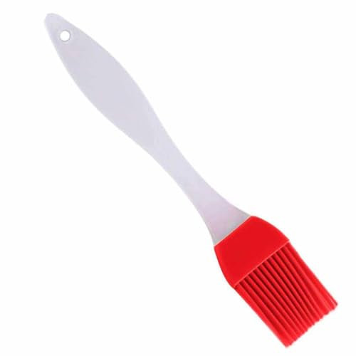 Pastry Brush Silicone,Grill Brush Basting Pastry Cooking Brush,Heat Resistant Oil BBQ Flexible Red 3 Pieces