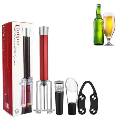 Juego de abrebotellas - juego de abridor de botellas de vino tinto | Abridor de botellas de vino manual, kit de apertura de vino multifuncional, botellas prácticas para el hogar para el hogar,